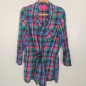 Victoria's Secret Pink Plaid Nightgown Size Medium
